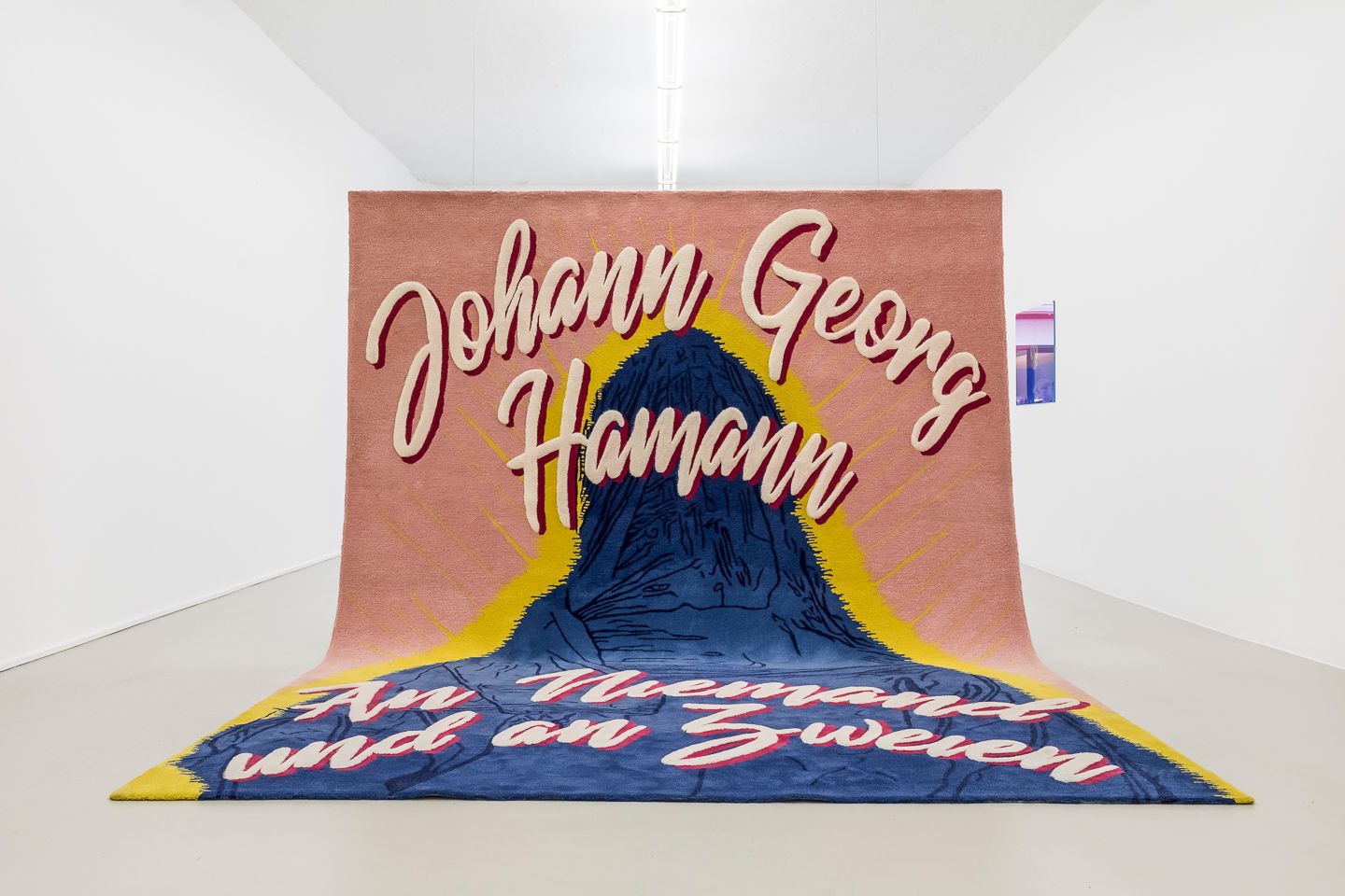 Slavs and Tatars, Hamann from the Hood, installation view; ©ar/ge kunst, photo by Tiberio Servillo, 2018; courtesy the artist, Kraupa-Tuskany Zeidler, Berlin