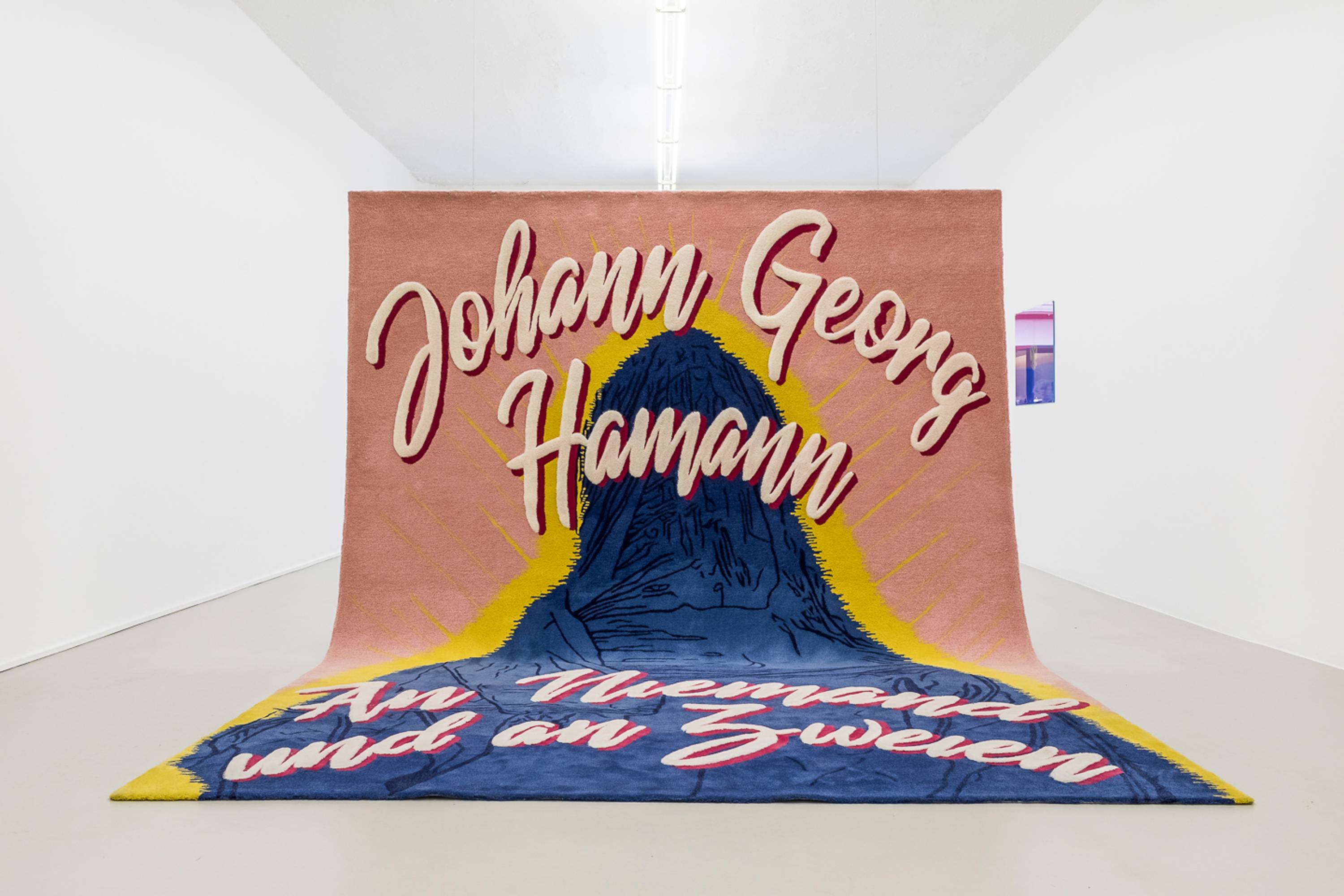 Slavs and Tatars, Hamann from the Hood, installation view; ©ar/ge kunst, photo by Tiberio Servillo, 2018; courtesy the artist, Kraupa-Tuskany Zeidler, Berlin