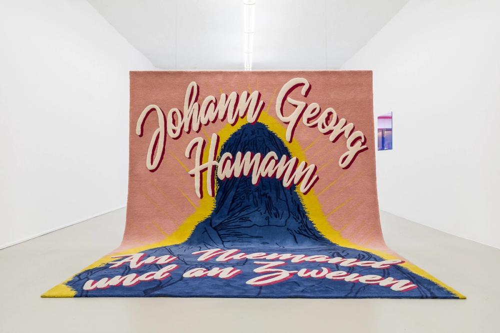 Slavs and Tatars, Hamann from the Hood, installation view; ©ar/ge kunst, photo by Tiberio Servillo, 2018; courtesy the artist, Kraupa-Tuskany Zeidler, Berlin