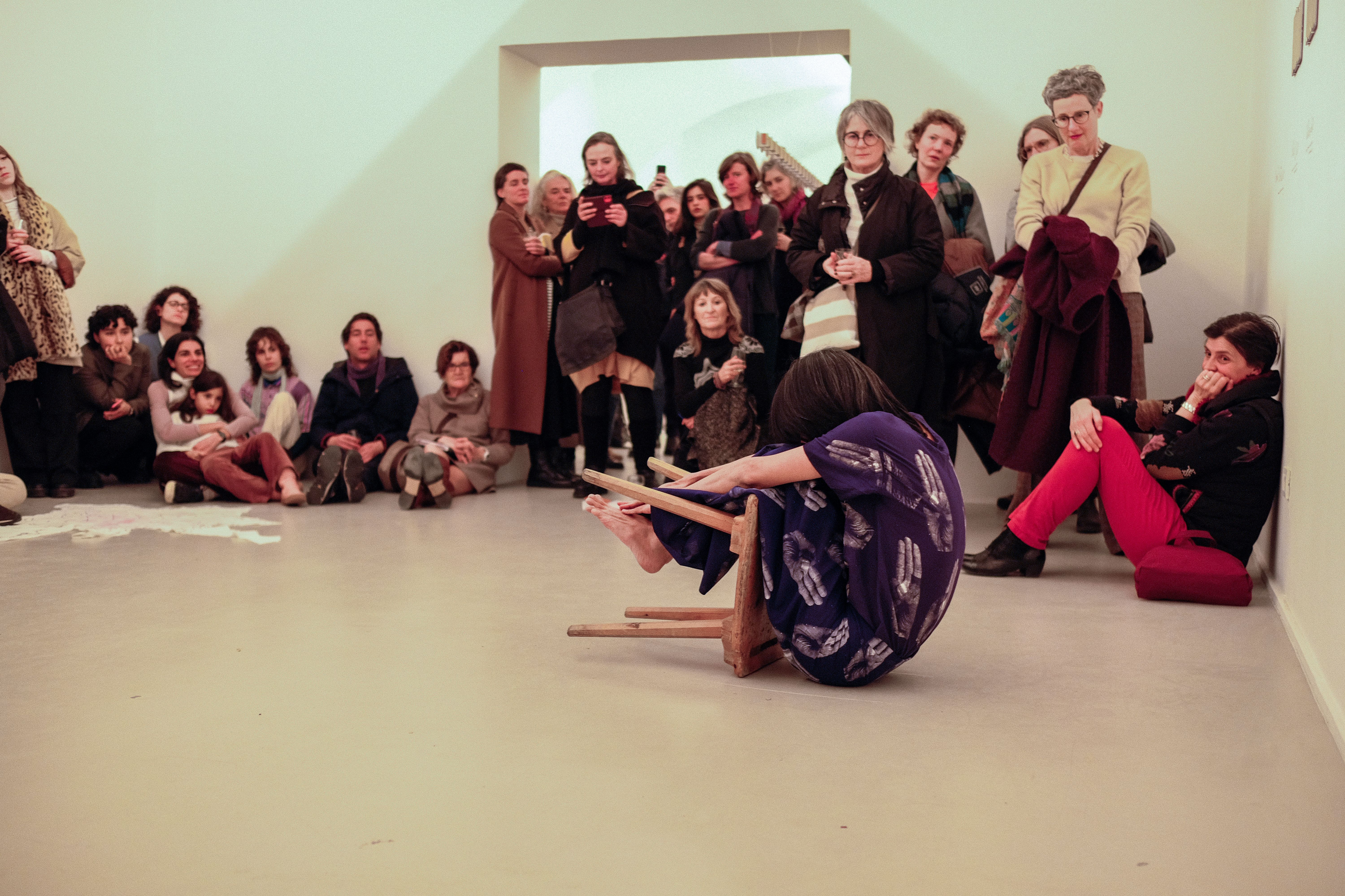 Documentation of performance: Moe Satt, 'The Fly (after Htein Lin)', 2023. Photo Iman Salem. 