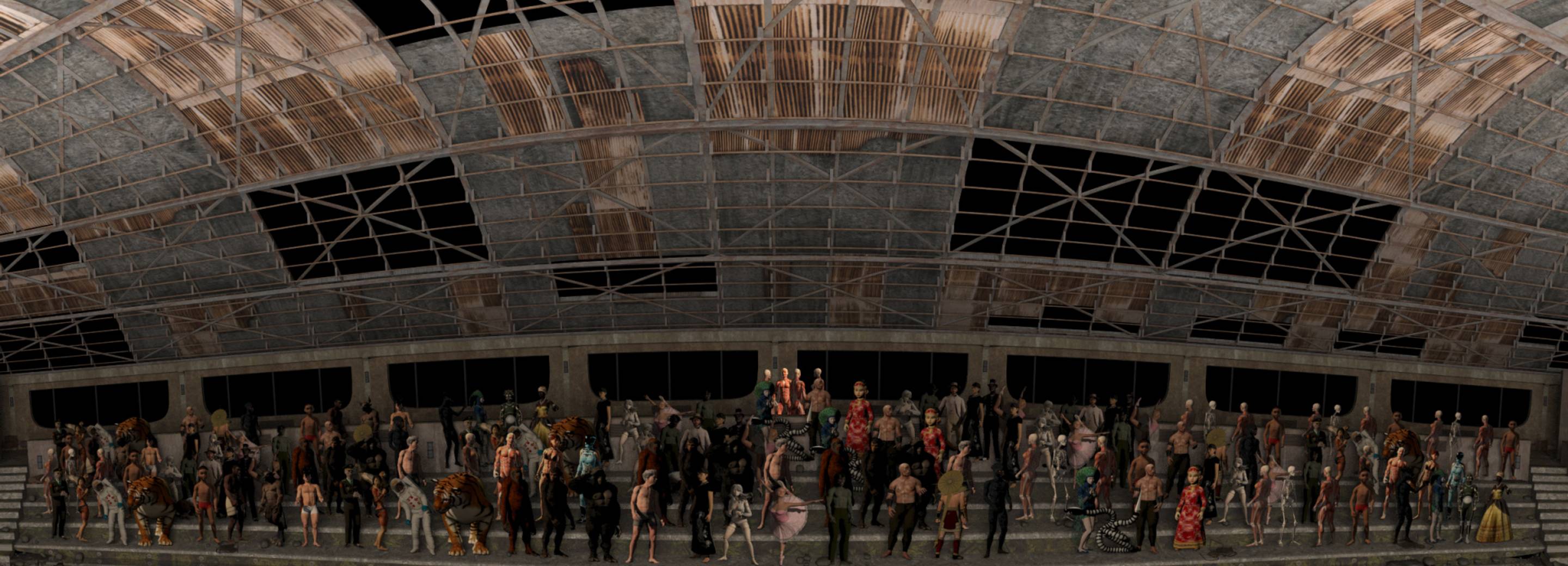 Ho Tzu Nyen, R for Resonance, 2019
Installation with VR 360-degree video, ambisonic sound through headphones, single-channel HD video projection, 5-channel sound, dimensions variable.
Co-produced by Sharjah Art Foundation, Rockbund Art Museum Shanghai and Edouard Malingue Gallery
Courtesy of the Artist and Edouard Malingue Gallery