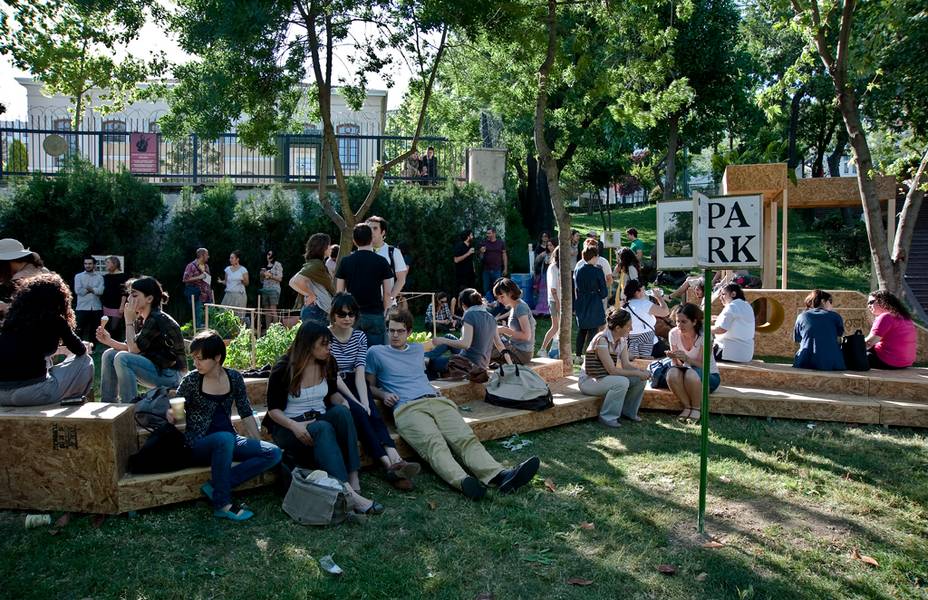 bir ihtimal with works by Nils Norman, Ceren Oykut, Sinek Sekiz, and the Park Collective. 2010. Photo: Laleper Aytek