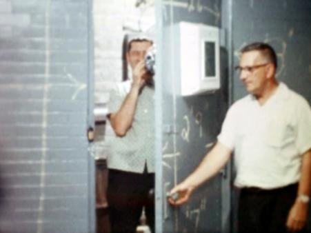 William E. Jones, still from Tearoom, 1962/2007, 16mm film transferred to video, colour, silent, 56 minutes Courtesy the artist and David Kordansky Gallery, Los Angeles