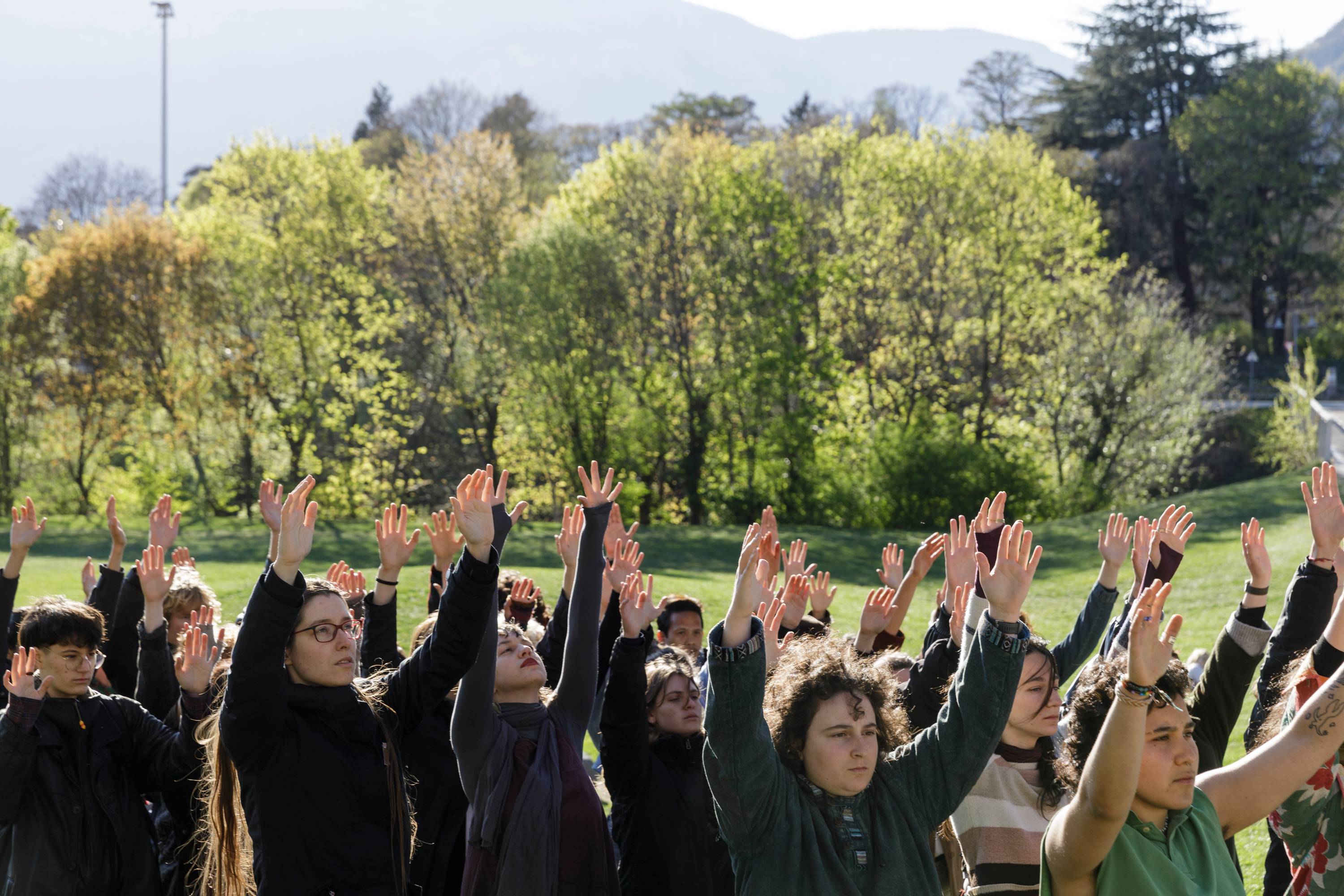 The Missing Forest by Poly Merchantia. The Scorched Earthly, A sit-in. © Tiberio Sorvillo
