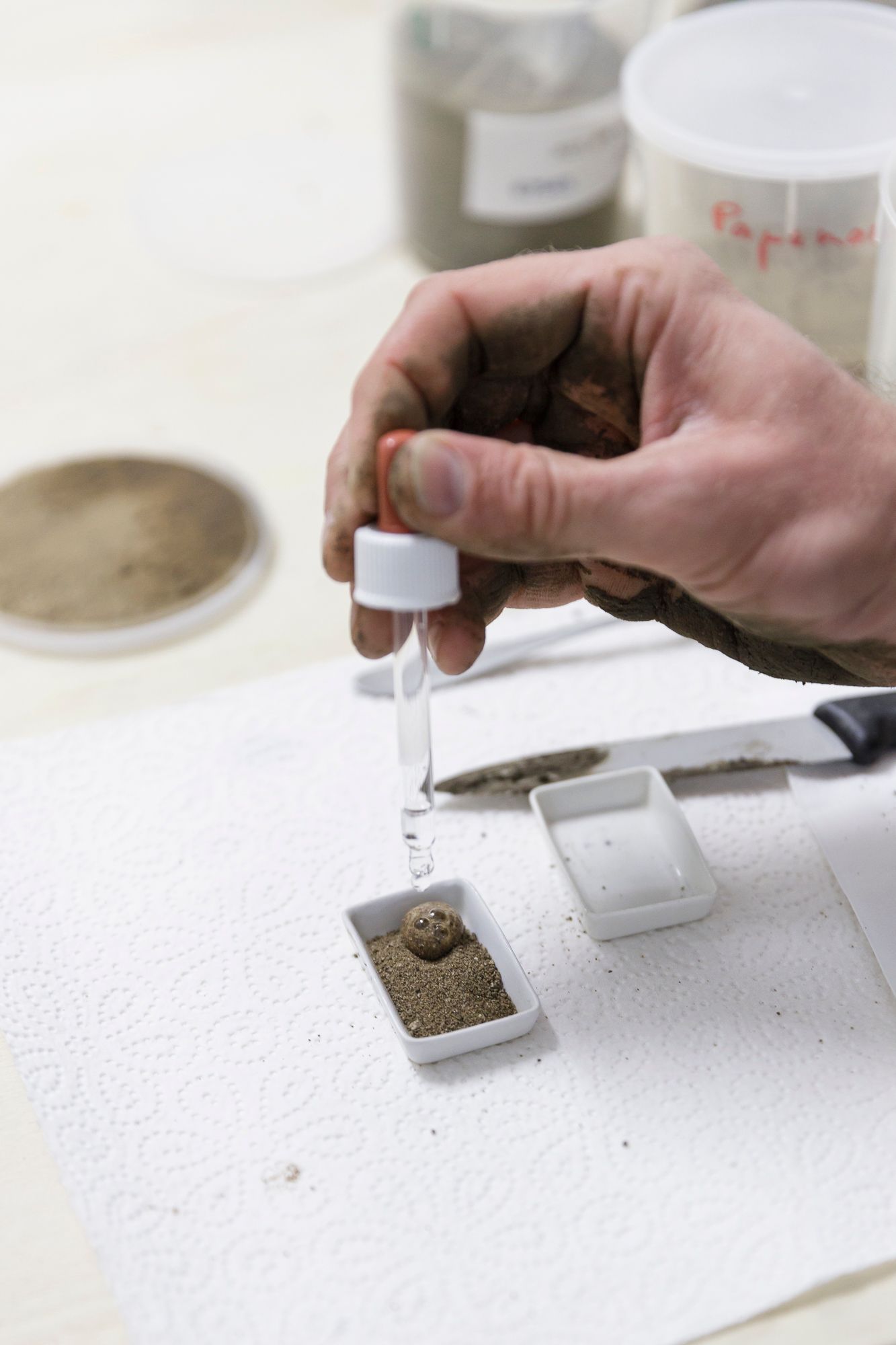 Soil Workshop, savoir-vivre #8 with Bernd Felderer, 27.11.2021, in the framework of the exhibition “Plant Plant” by Katrin Hornek © ar/ge kunst and BAU. Photo: Tiberio Sorvillo