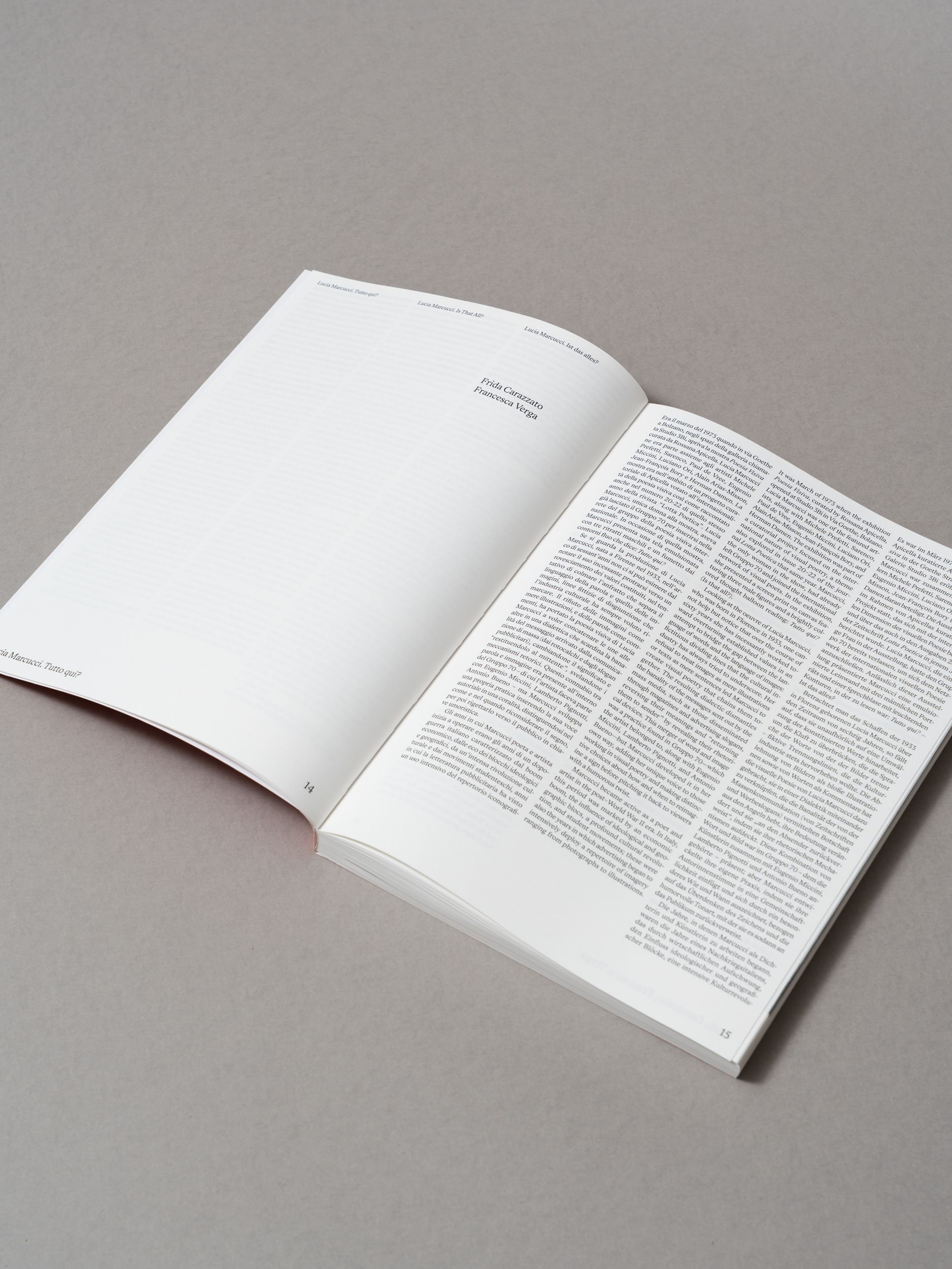 Lucia Marcucci. Tutto qui? Foto: Giacomo Bianco.