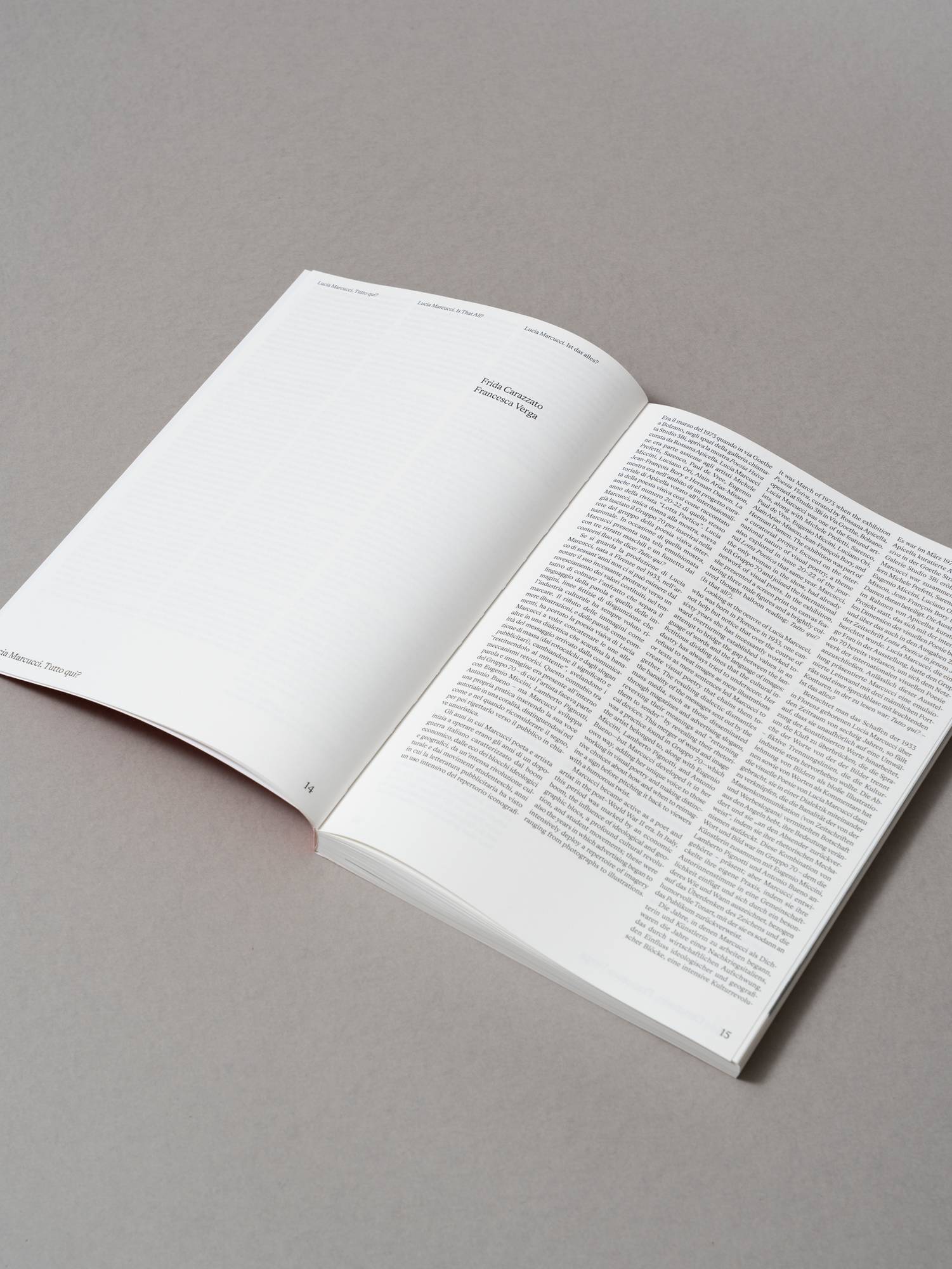 Lucia Marcucci. Tutto qui? Foto: Giacomo Bianco.