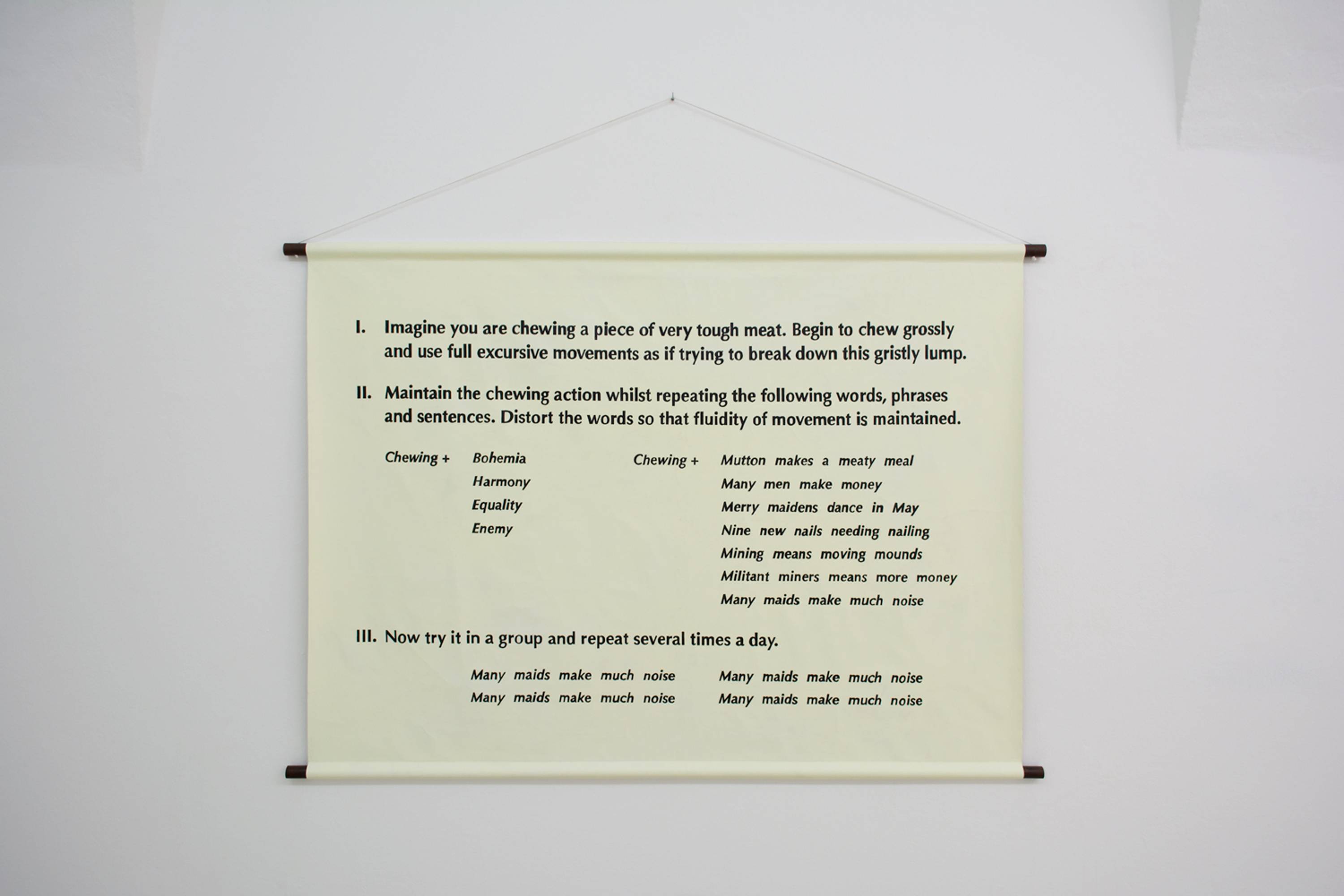 Olivia Plender, Many Maids Make Much Noise, Exhibition view at ar/ge kunst Bolzano, Foto aneres,2015