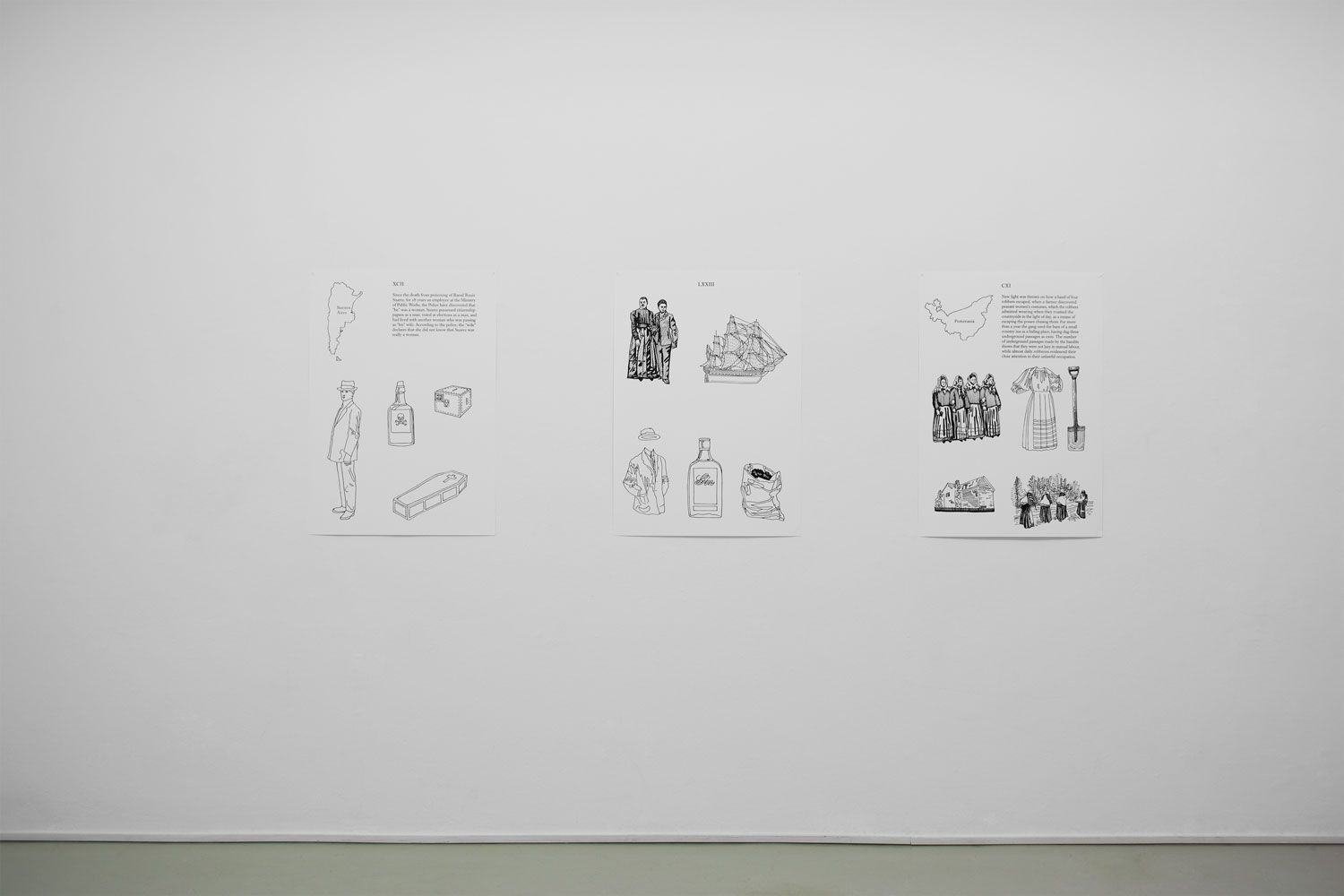 Olivia Plender, Many Maids Make Much Noise, Exhibition view at ar/ge kunst Bolzano, Foto aneres,2015