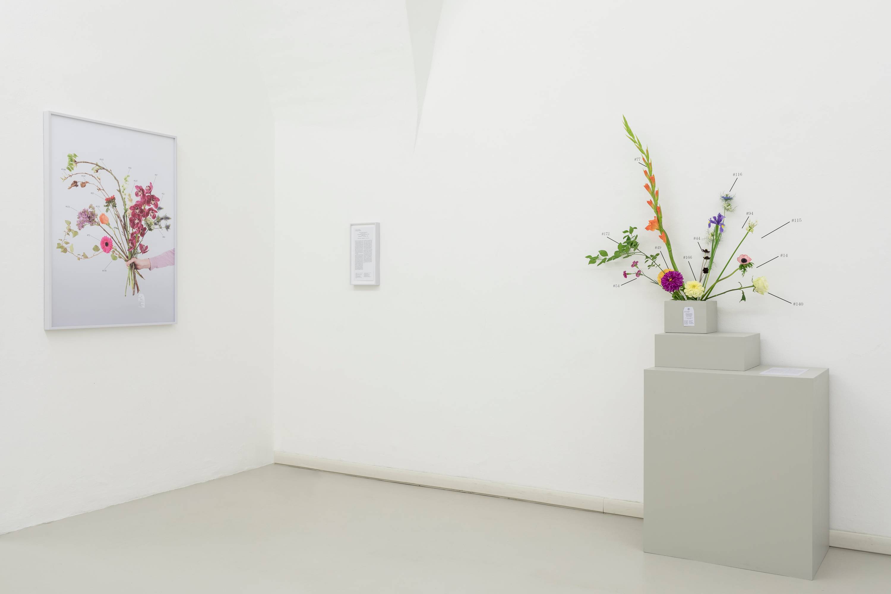 Natalie Czech – A Critic’s Bouquet by Vanessa Desclaux for Marc Camille Chaimowicz, 2015.Ausstellungsansicht, Foto Guadagnini e Sorvillo ©argekunst
