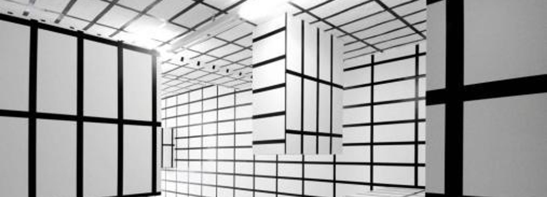 Exhibition view, Esther Stocker, 2004