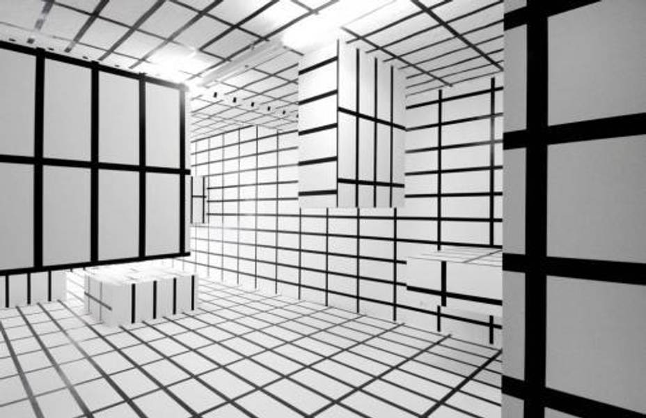 Exhibition view, Esther Stocker, 2004