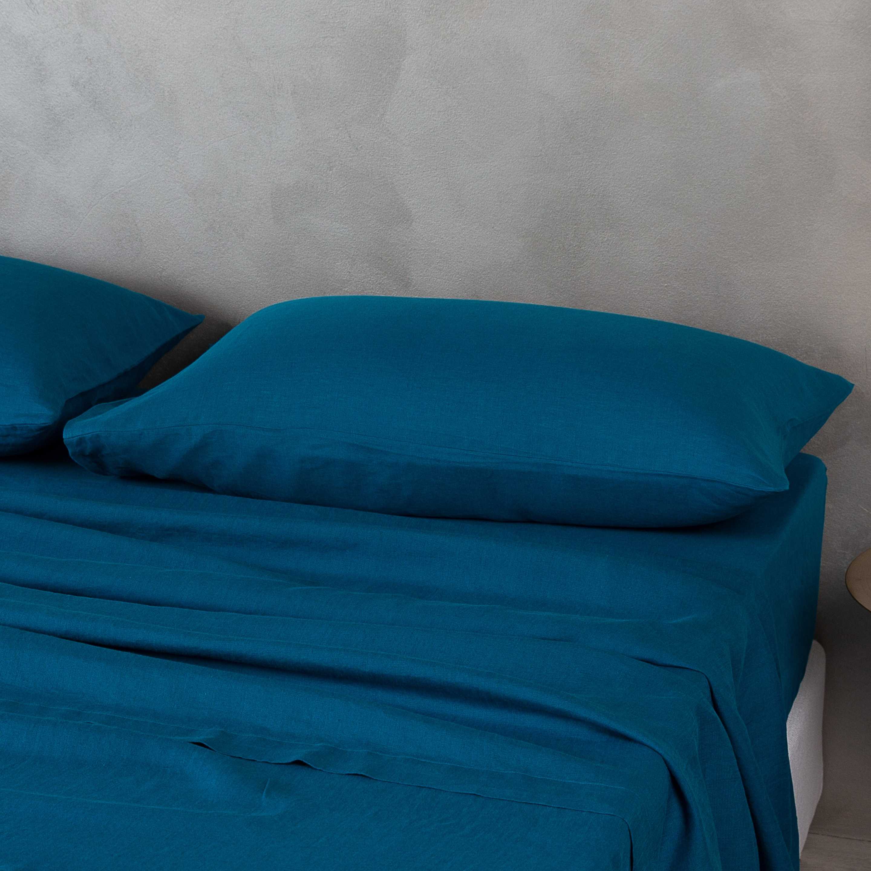 Federa per cuscino Lino Premium in lino stone washed