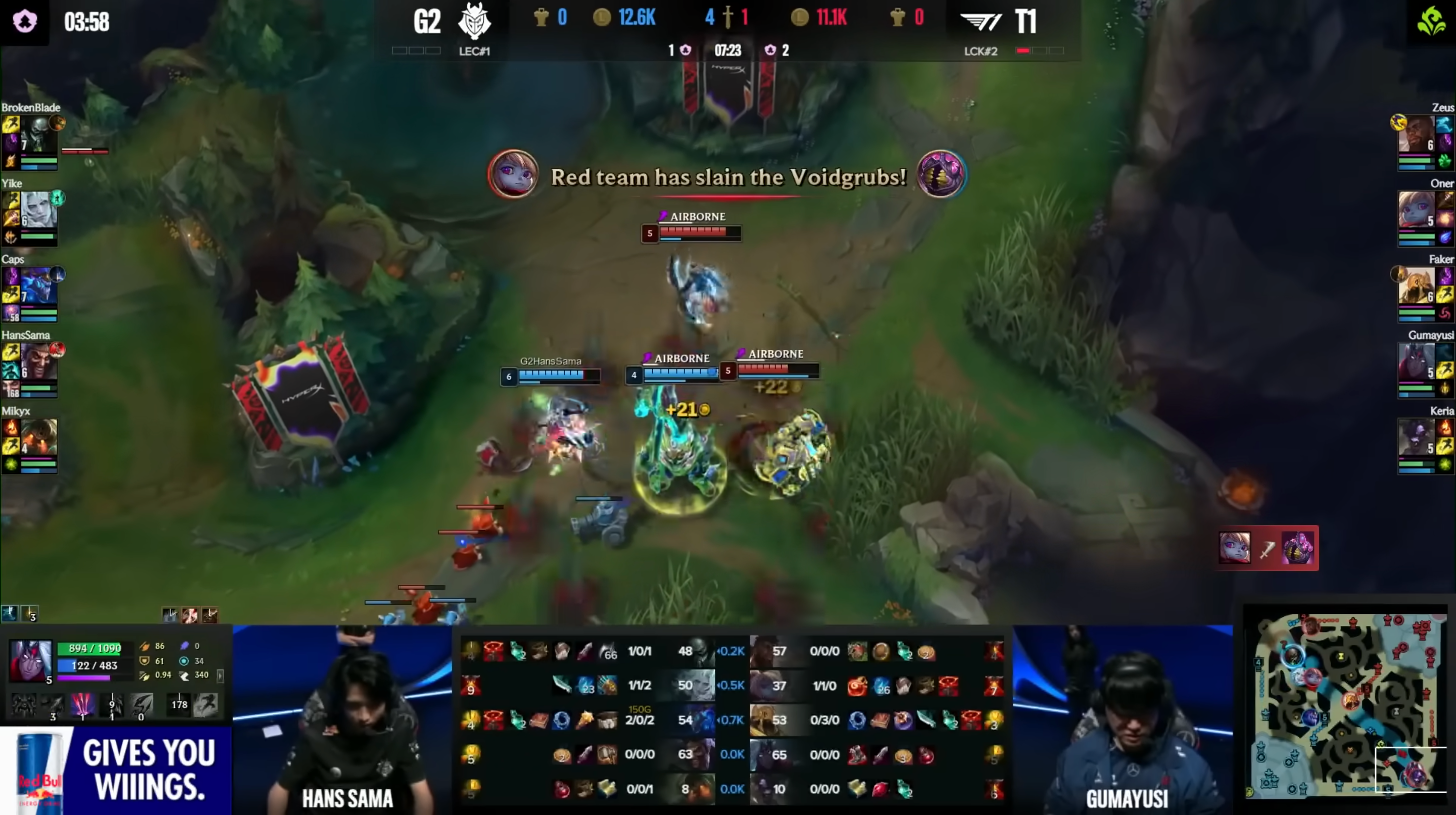 An example of a 2v2 trade from G2 vs. T1 in the Lower Bracket at MSI. 