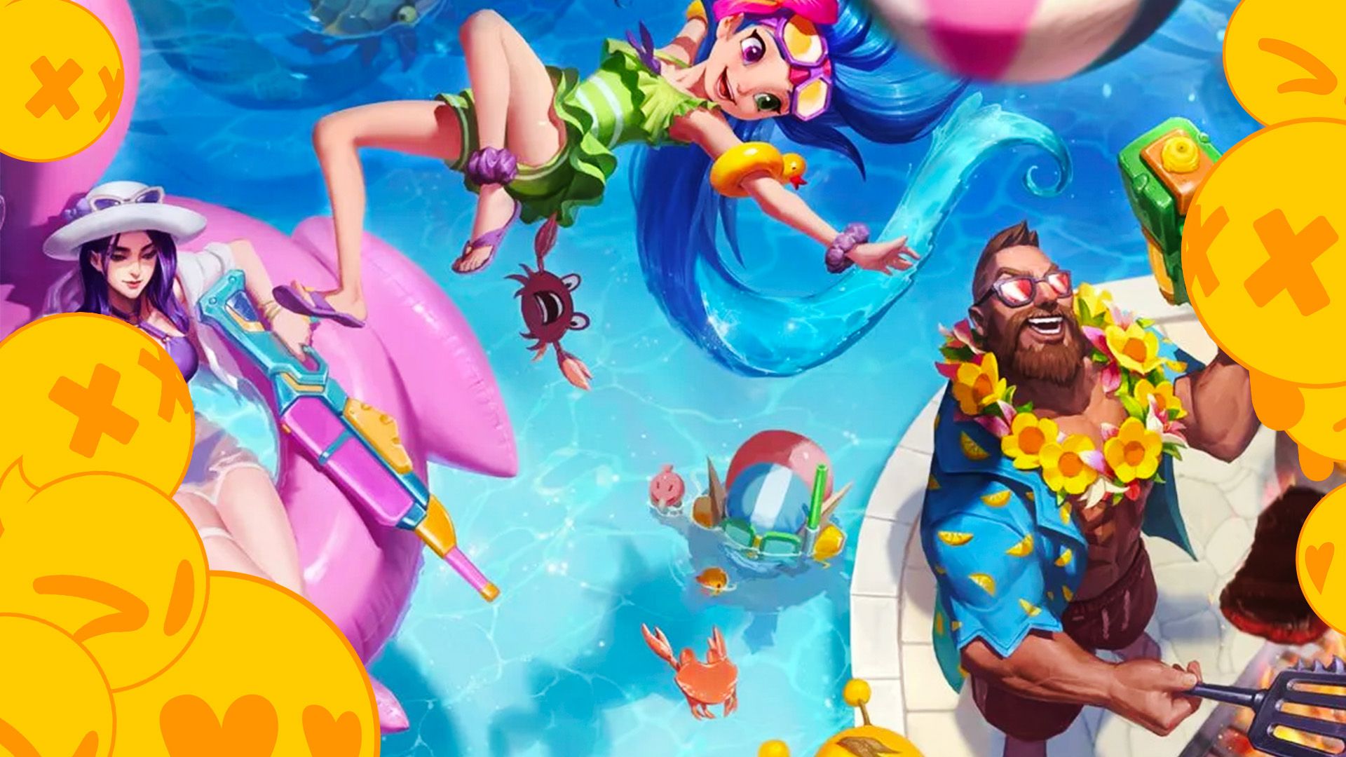 Dive into Summer: Pool Party Skins in LoL (Ranked) | Dignitas