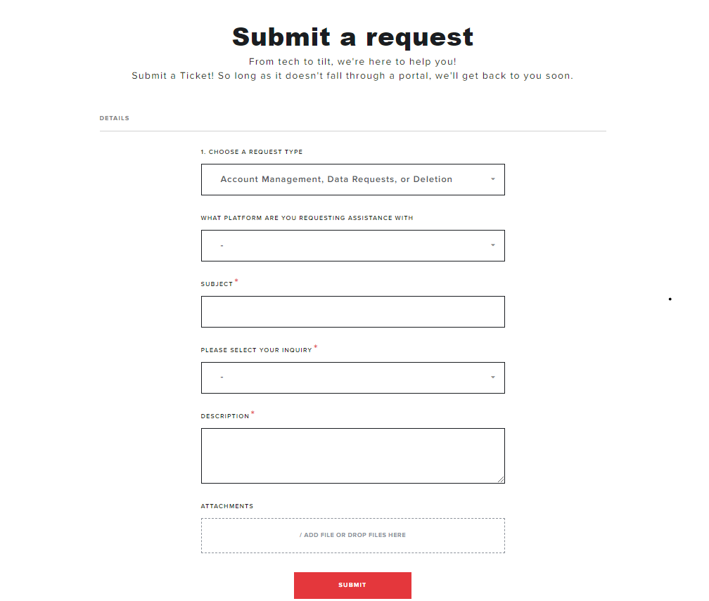 Riot Games Support Ticket