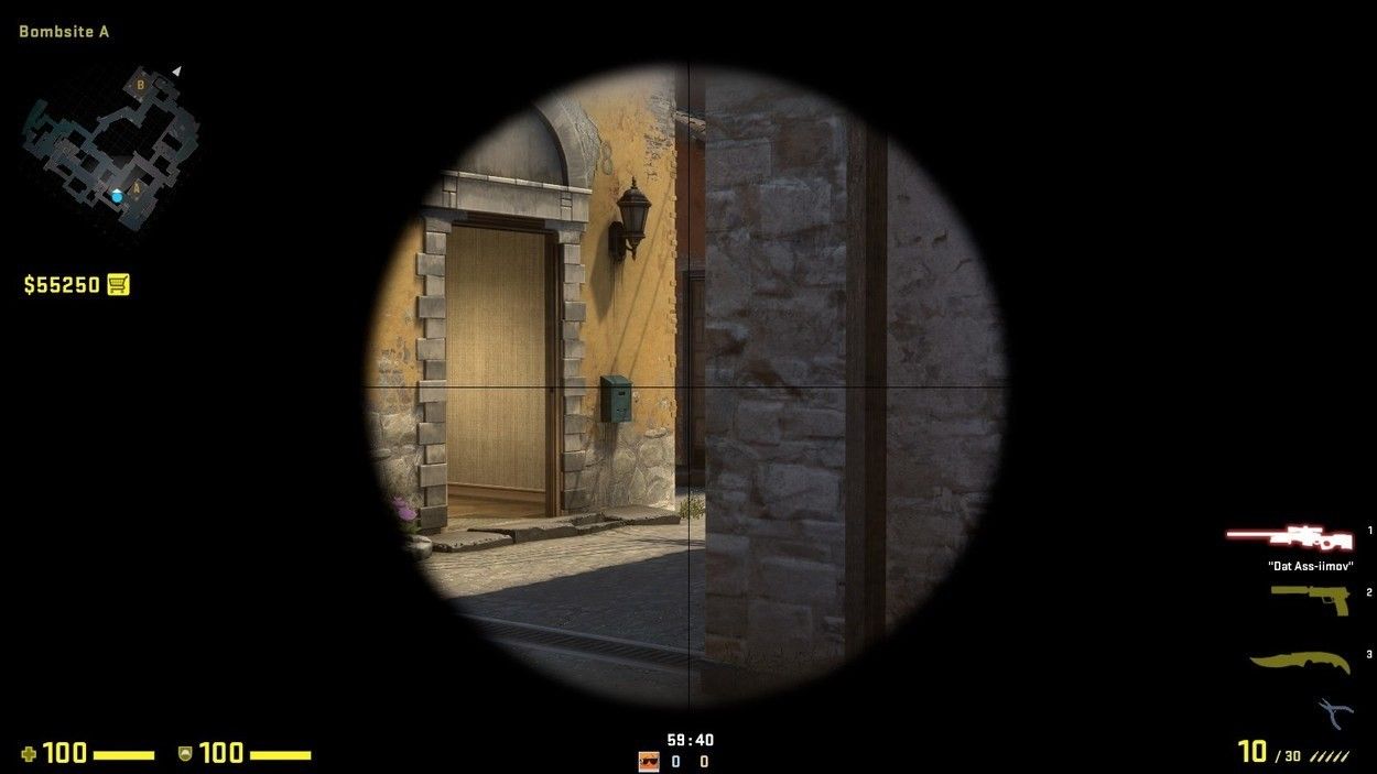 AWP from Short aimed at Boiler/Middle on Inferno