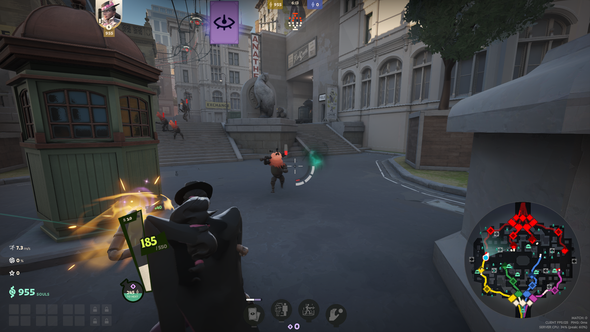 An enemy charging a melee attack at the player.