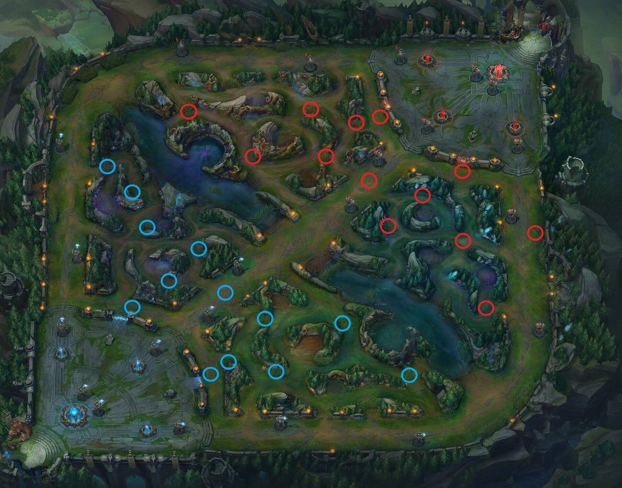 Blue Side Defensive Ward Locations