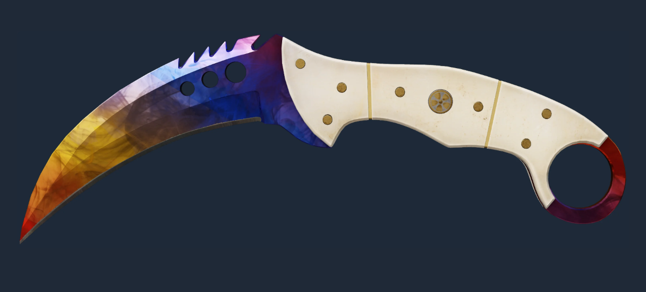 a rainbow karambit