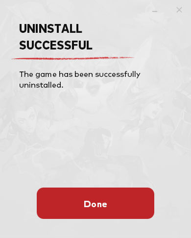 Uninstall Screen