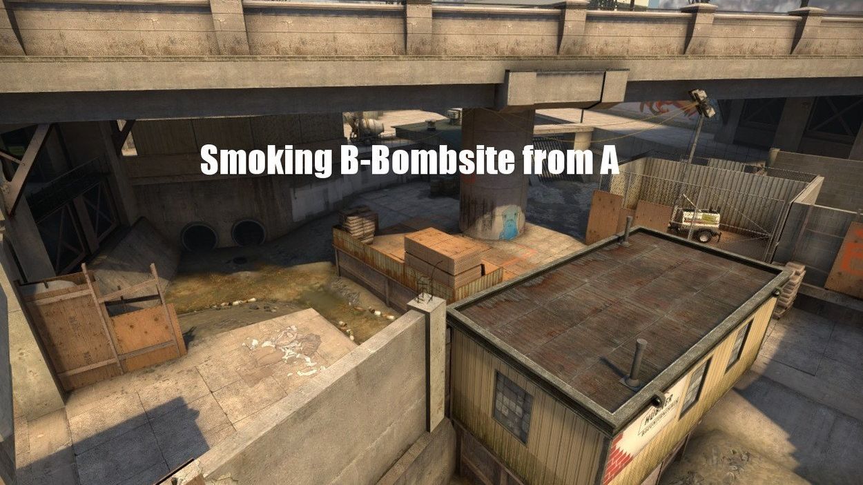 Smoking Bombsite B from A-Site on Overpass (64 and 128 Tick) | Dignitas