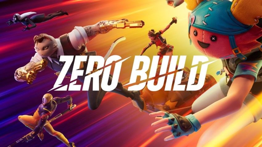 A number of figures moving to the left with "Zero Build" over them