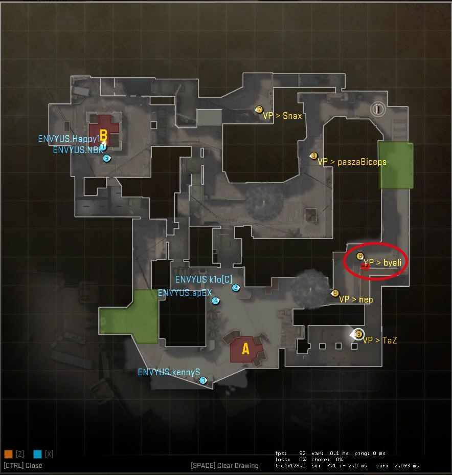 Default Strategies on T-side: Virtus.Pro on de_mirage | Dignitas