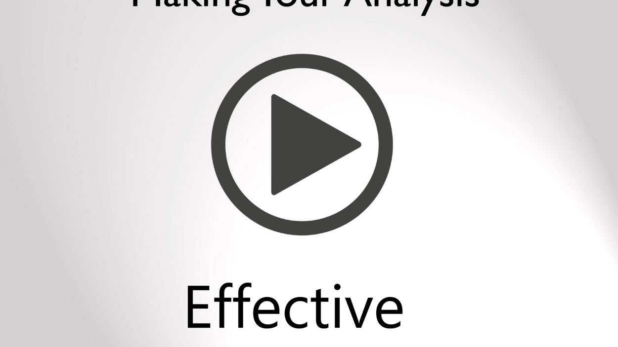 Making Your Analysis Effective - A Guide to VOD Analysis