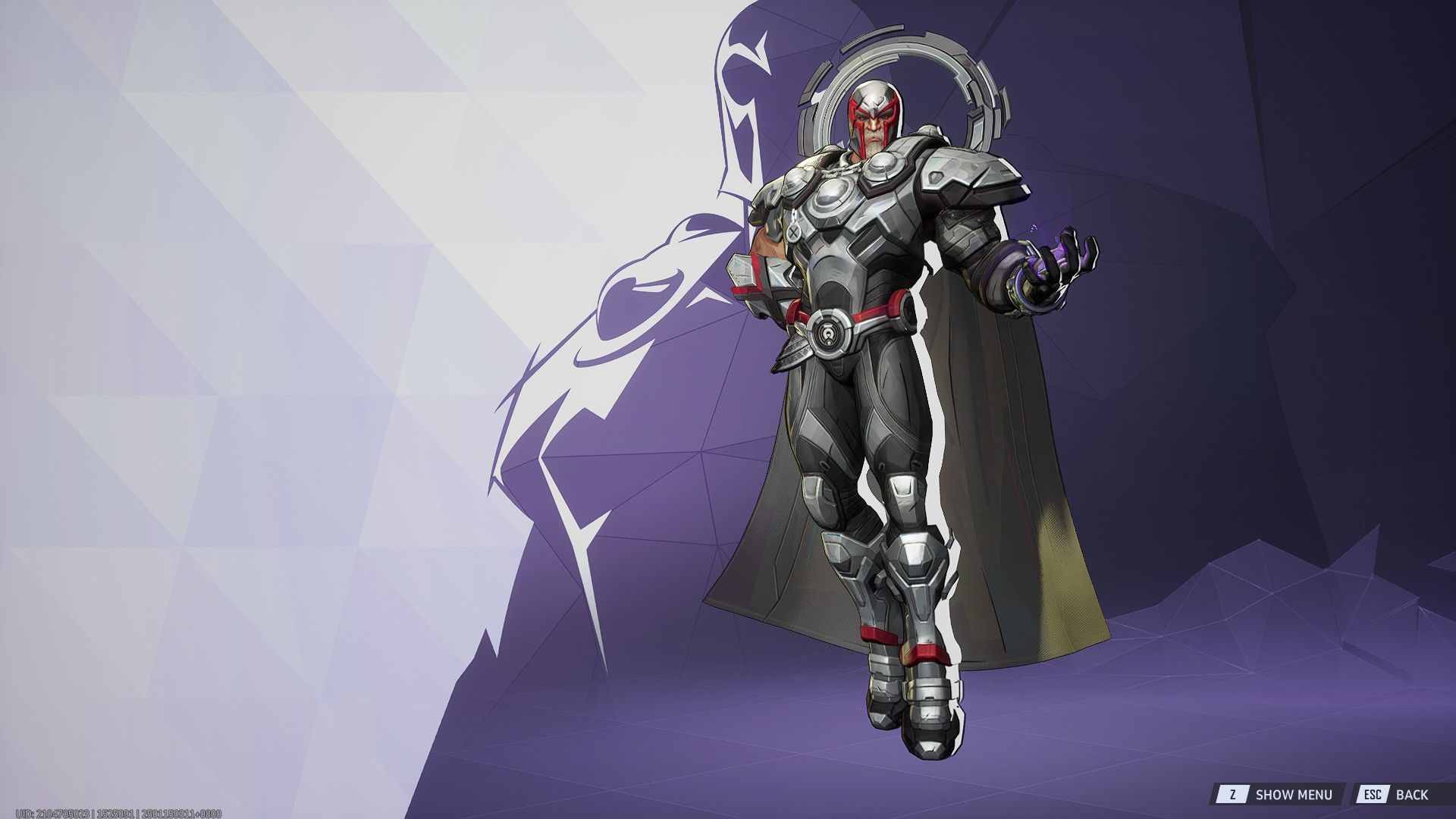 an elderly man in heavy metal armor levitating