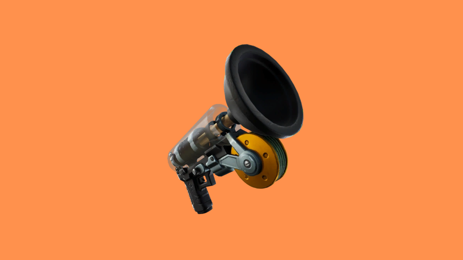 A grapple gun with a plunger instead of grappling hook