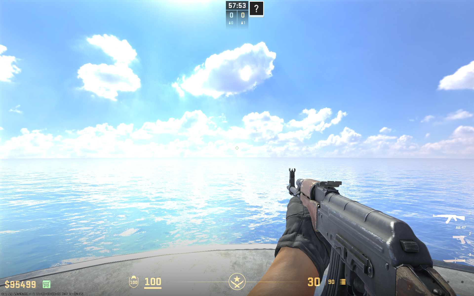 Default Viewmodel for an AK-47 in CS2