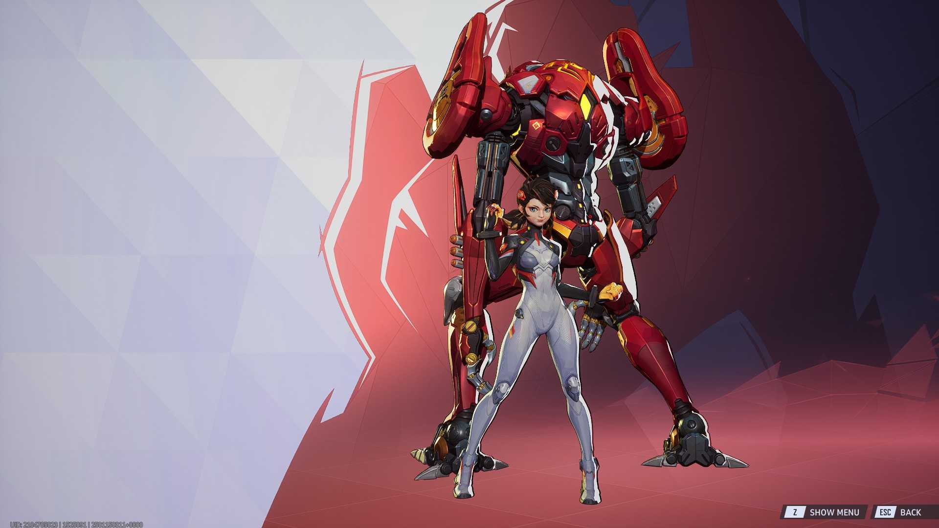 a young girl standing in front of mech