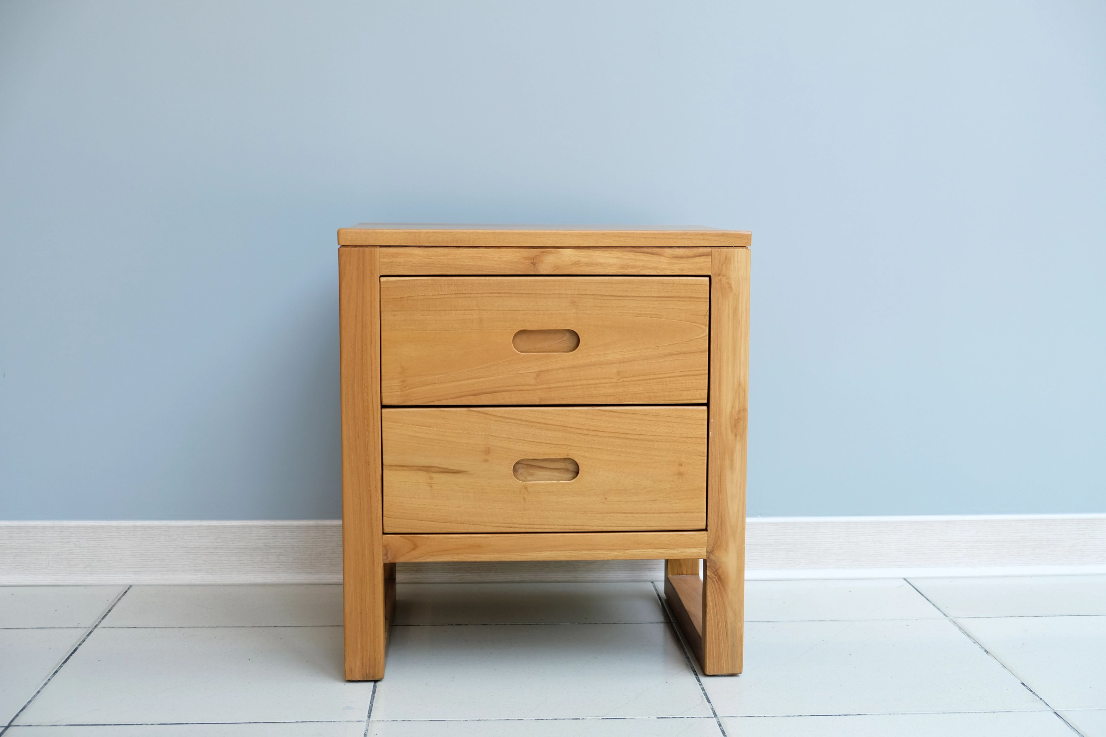 方方柚木床頭櫃