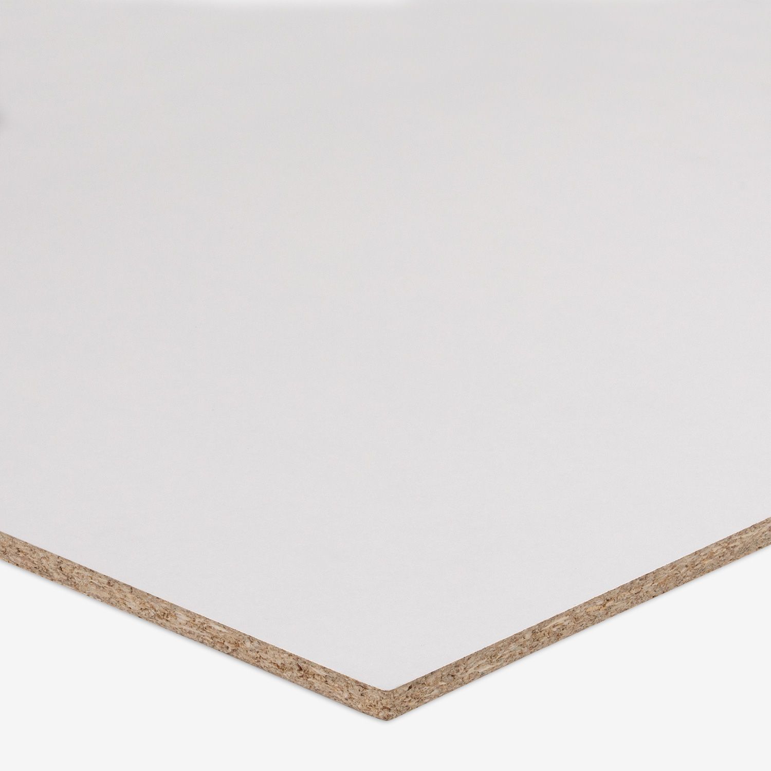 A particleboard panel 9mm White