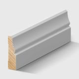 A timber skirting board with an elegant concave curve along the top section in Primed FJ Pine 66 x 18mm