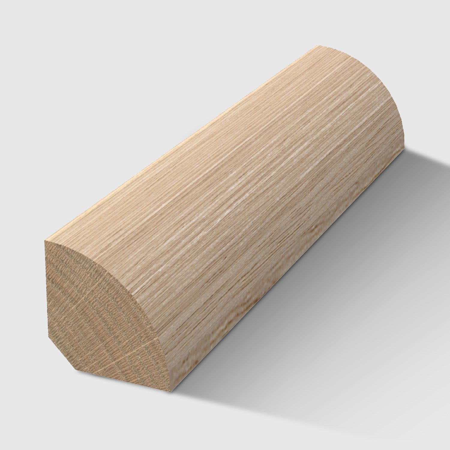 A rounded corner timber moulding in Tasmanian Oak 9.5 x 9.5mm 2.4m