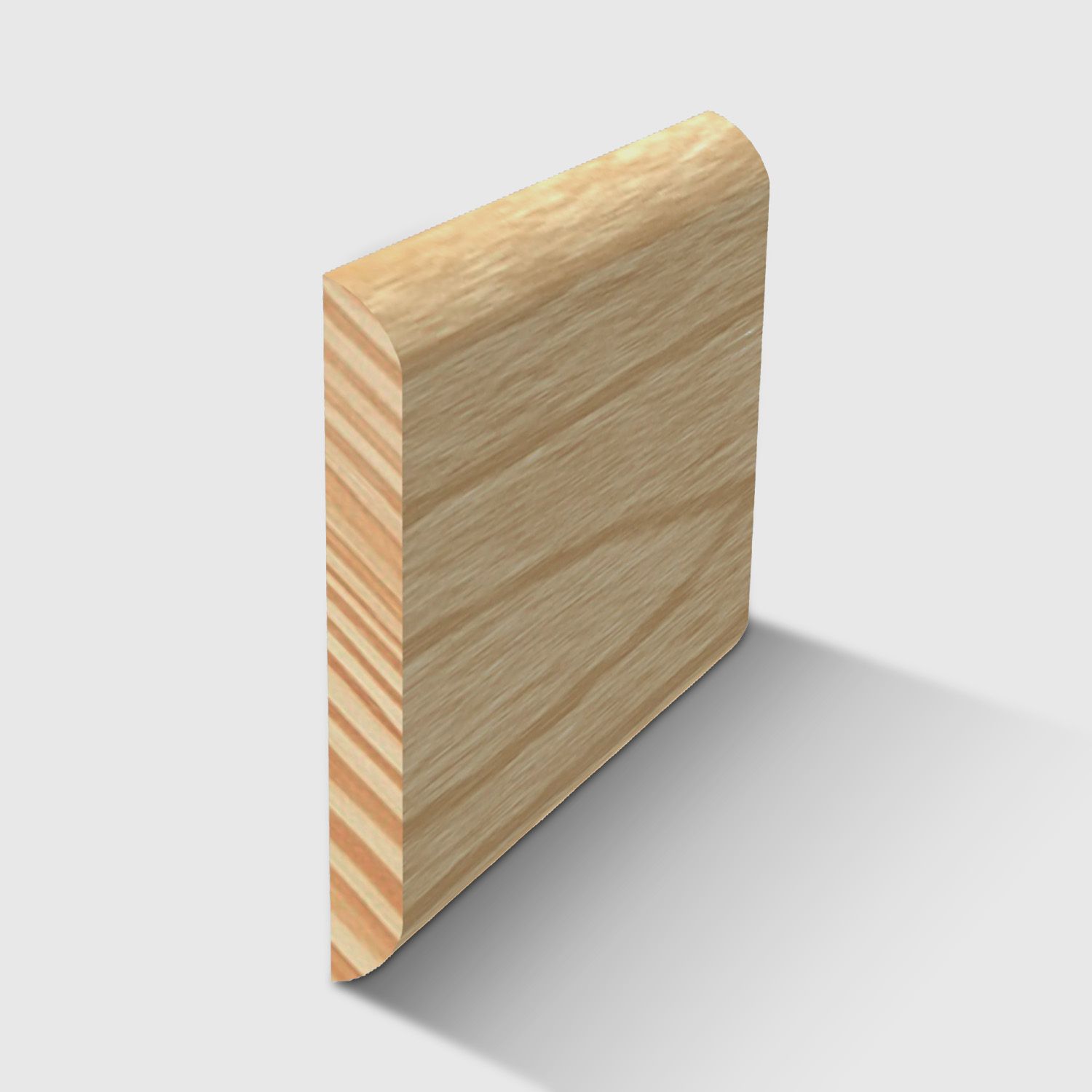 A  timber moulding with a curved top and bottom in Clear Pine 40 x 5mm