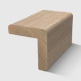 A timber moulding with an L-shaped rebate profile and rounded outer edges in Tasmanian Oak 30 x 30mm 2.4m