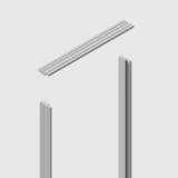 A door jamb set, including two vertical side pieces and one horizontal head piece in Primed FJ Pine