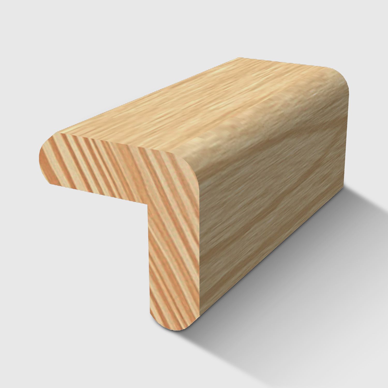 A timber moulding with an L-shaped rebate profile and rounded outer edges in Clear Pine 22 x 22mm 2.4m