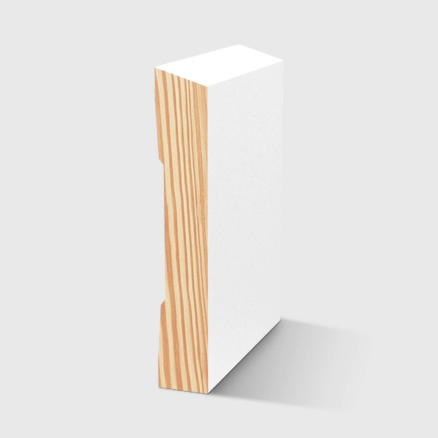 A detailed, beveled timber moulding in Timber Primed FJ Pine 66 x 11mm