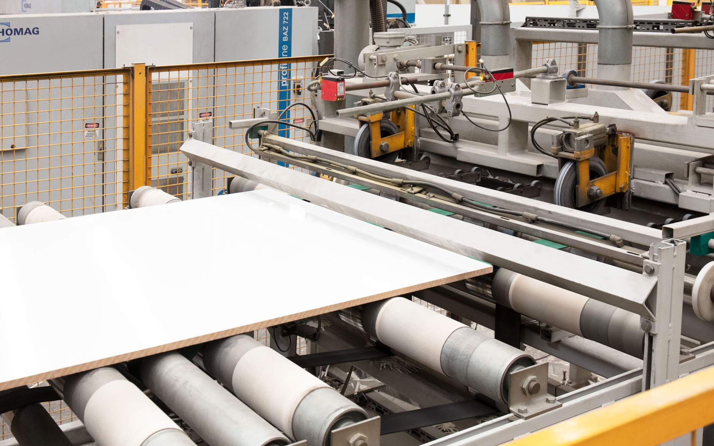 MDF Board on the production line