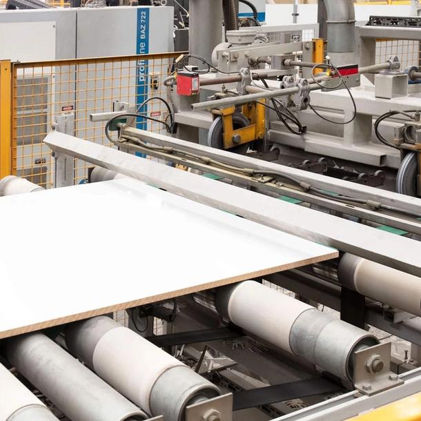 MDF Board on the production line