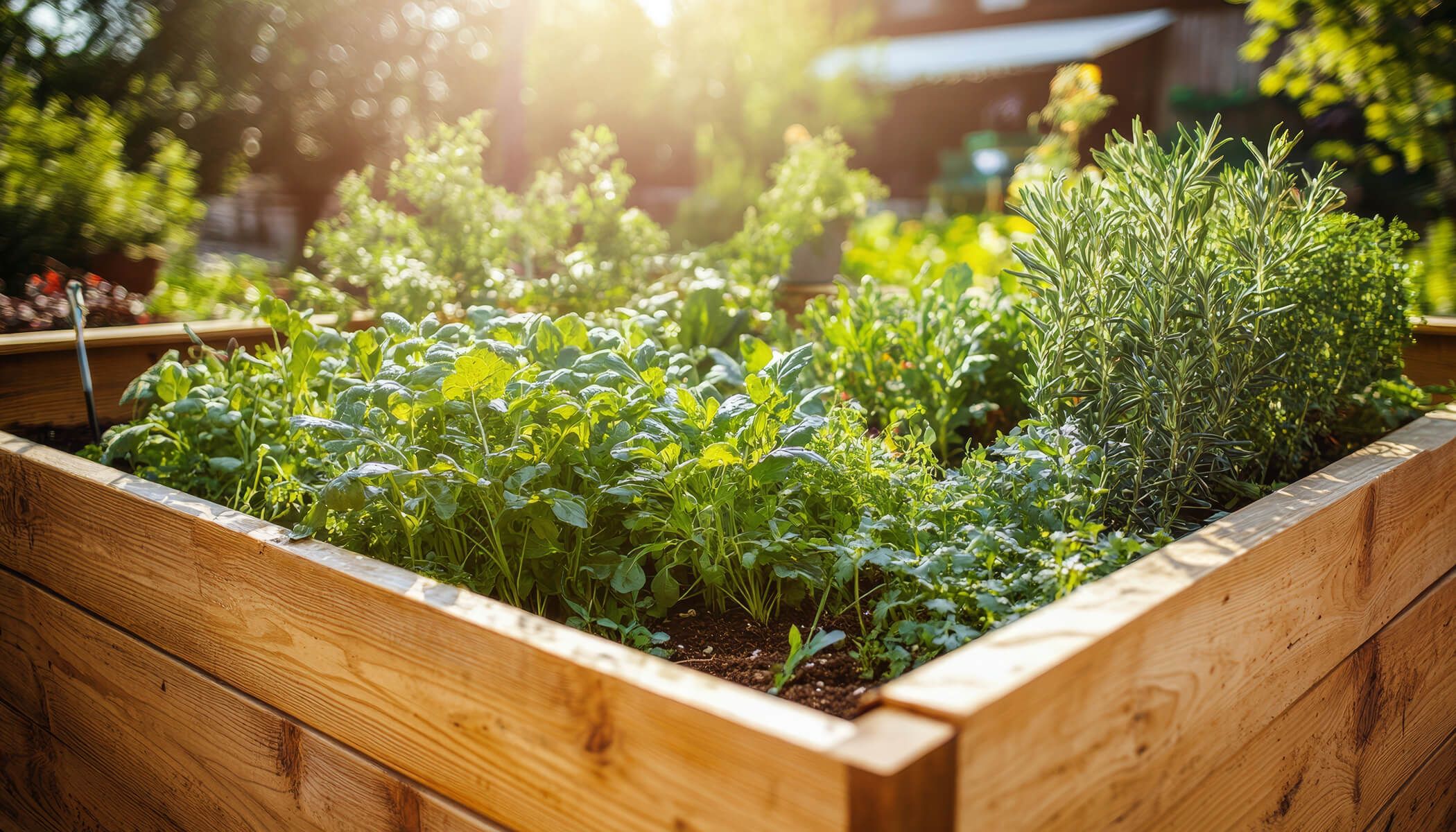 A garden bed made with Porta Sleeper timbers