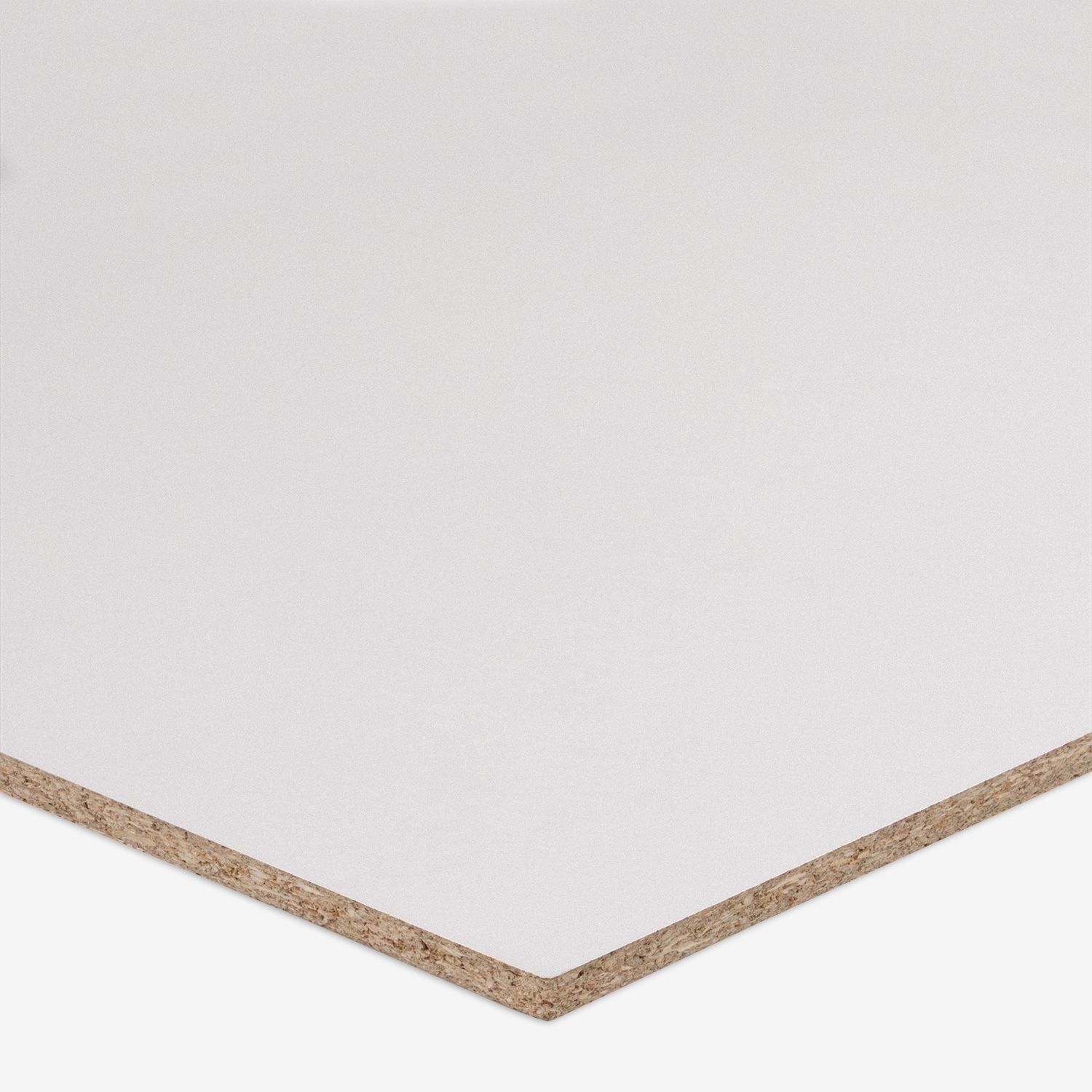 A particleboard panel 9mm White
