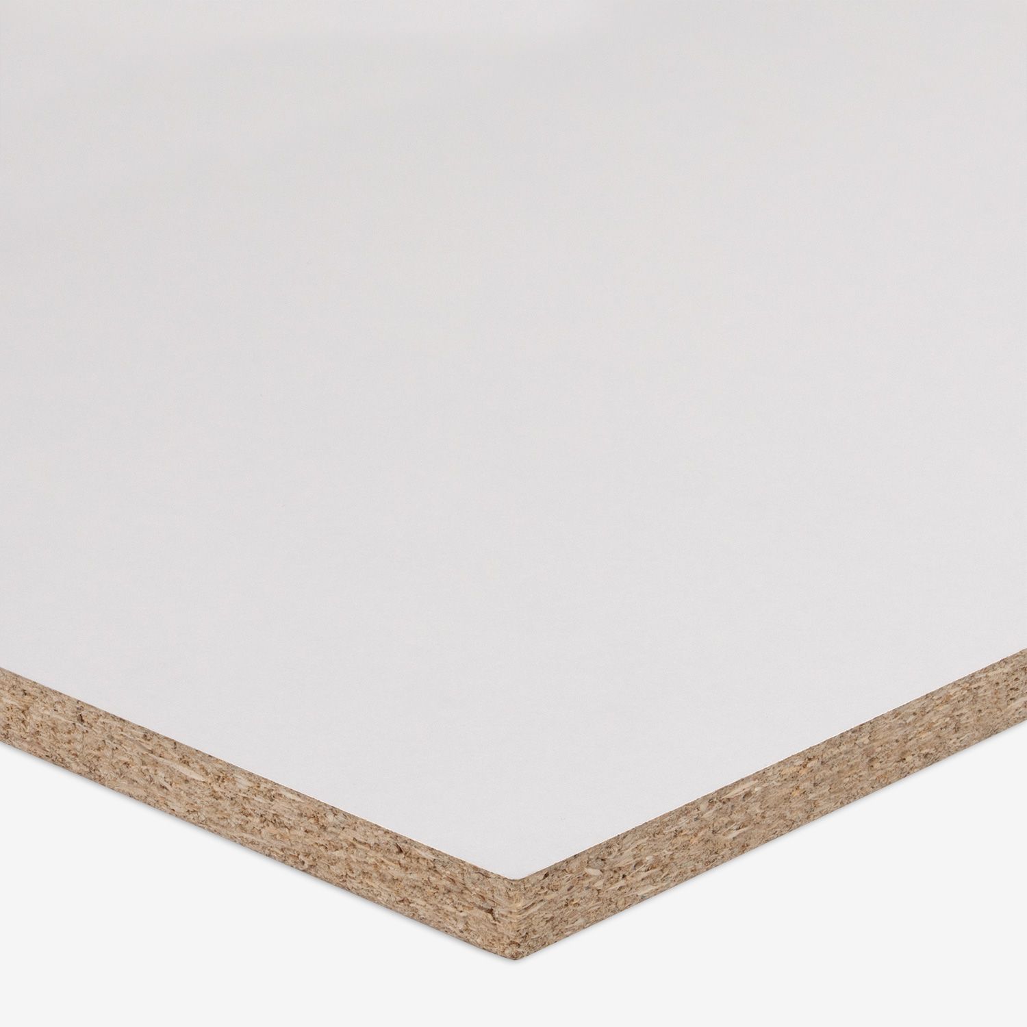 A particleboard panel 18mm White
