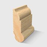 A timber moulding with an ornate concave and convex profile in Clear Pine 65 x 24mm 3.0m