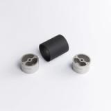 A cylindrical steel joiner in Black 50mm 43mm