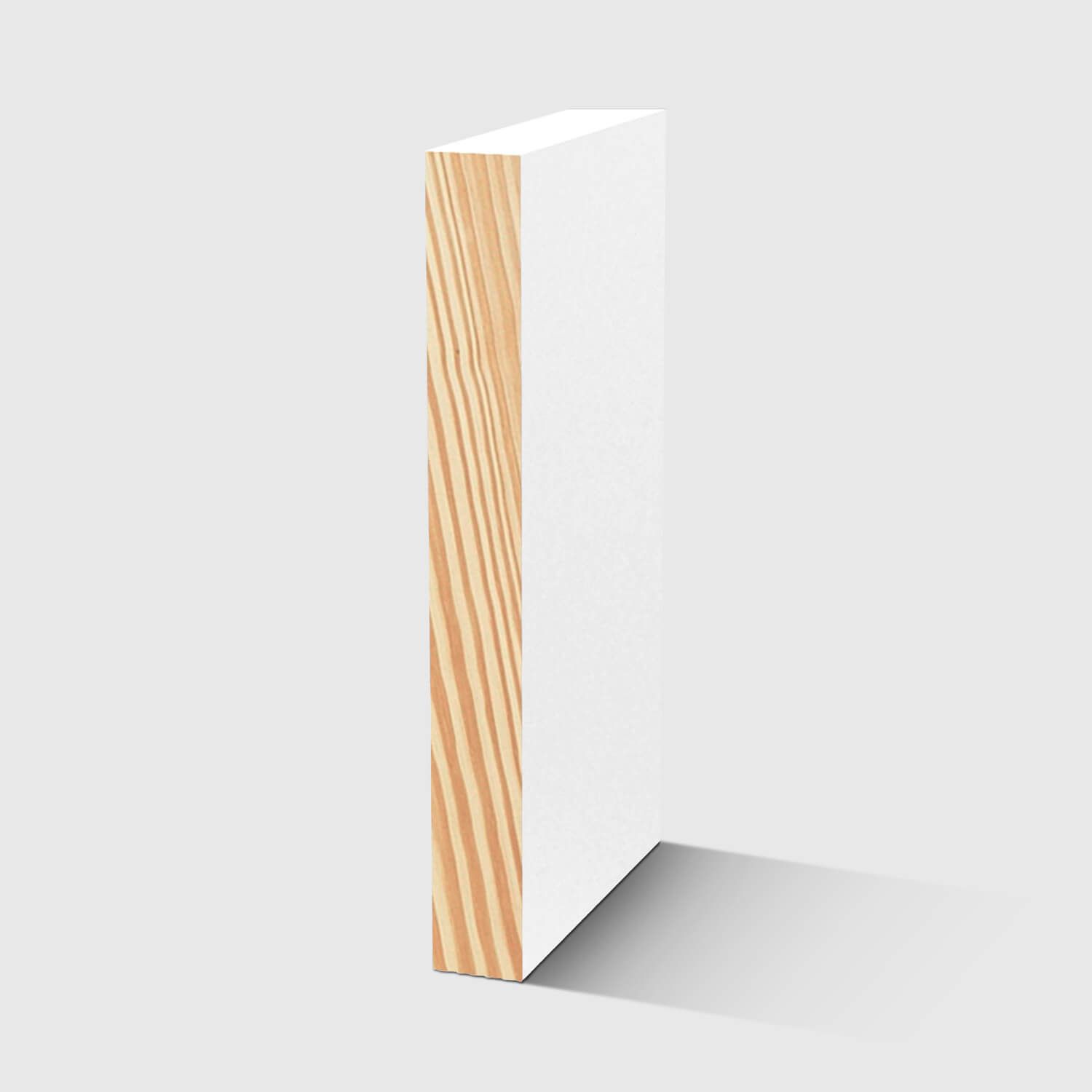 A rectangle timber moulding in Primed FJ Pine 92 x 11mm